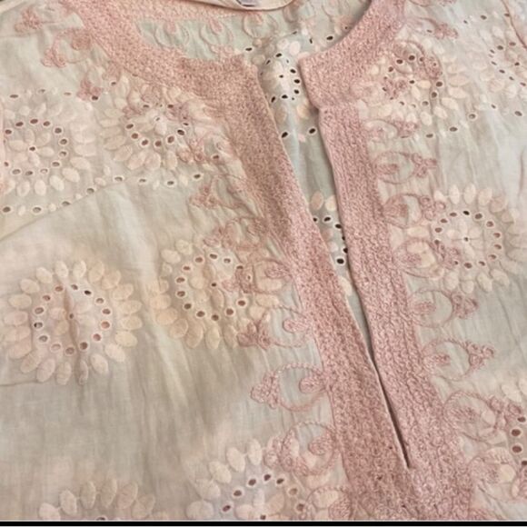 Calypso St. Barth Rondinara Pink Eyelet Embroidered Mini Dresss. Size Small. - Picture 11 of 11